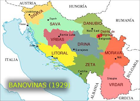 Mapa de Yugoslavia durante la Segunda Guerra Mundial