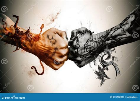 Ilustración de la lucha entre el bien y el mal en Ali Babá