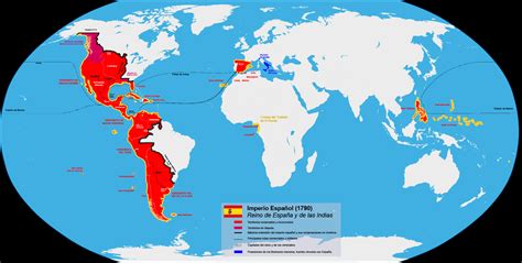 Mapa del Imperio Español en el Siglo de Oro