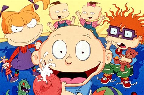Personajes de Rugrats en una escena de cómic