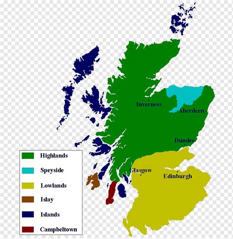 Mapa de las Tierras Altas de Escocia en el siglo XVIII
