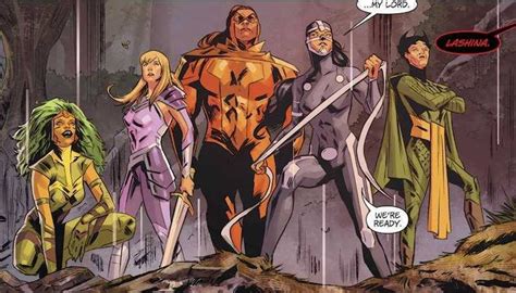 Ilustración de las Furias Femeninas de Apokolips