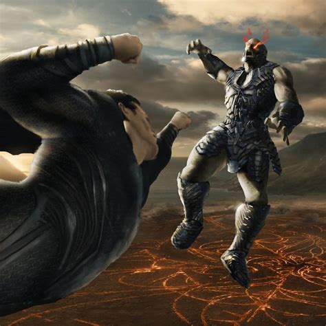 Ilustración de la batalla entre Darkseid y Orión