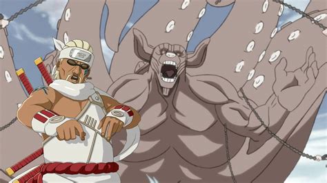 Ilustración de Killer Bee transformado en el Ocho Colas (Gyūki).