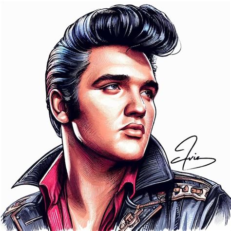 Ilustración de Elvis Presley al estilo cómic