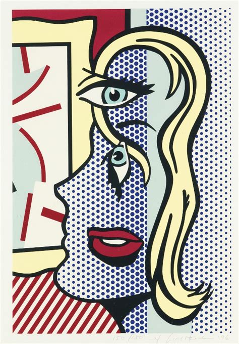 Detalle de los puntos Benday en una obra de Lichtenstein