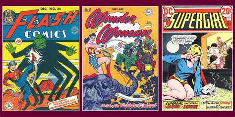 Ejemplos de portadas de cómics de EC Comics, destacando el terror y el crimen