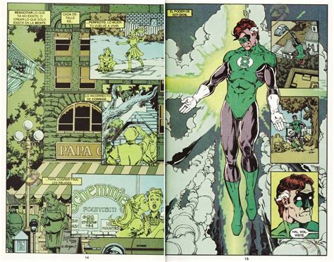 Ilustración de Hal Jordan recibiendo el anillo de poder