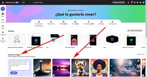 Interfaz de Adobe Express creando un cómic