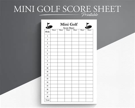Retallables de paper per a un joc de minigolf