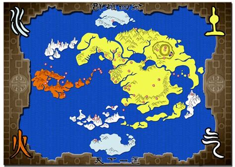 Mapa del mundo de Avatar: La Leyenda de Aang
