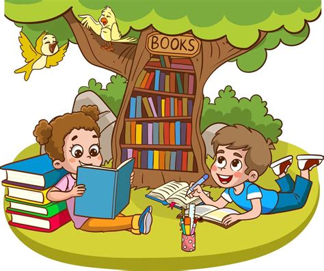 niños leyendo cómics coloridos
