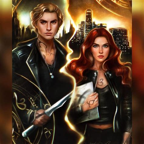Ilustración de Clary Fray y Jace Wayland