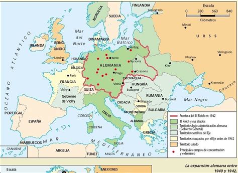 Mapa de la Alemania de 1940