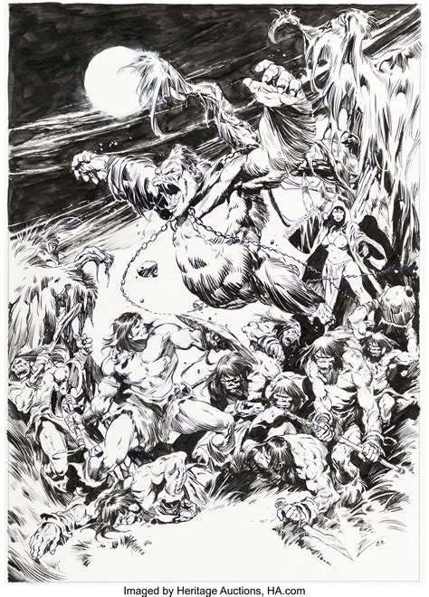 Detalle del arte de Roberto De La Torre mostrando su técnica