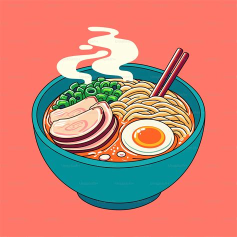 Ilustración de un cuenco de ramen preparado