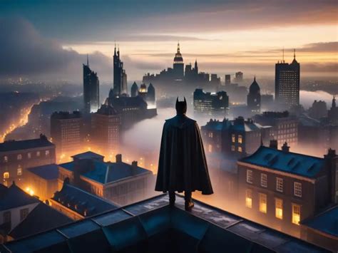 Gotham City desde las alturas con Batman