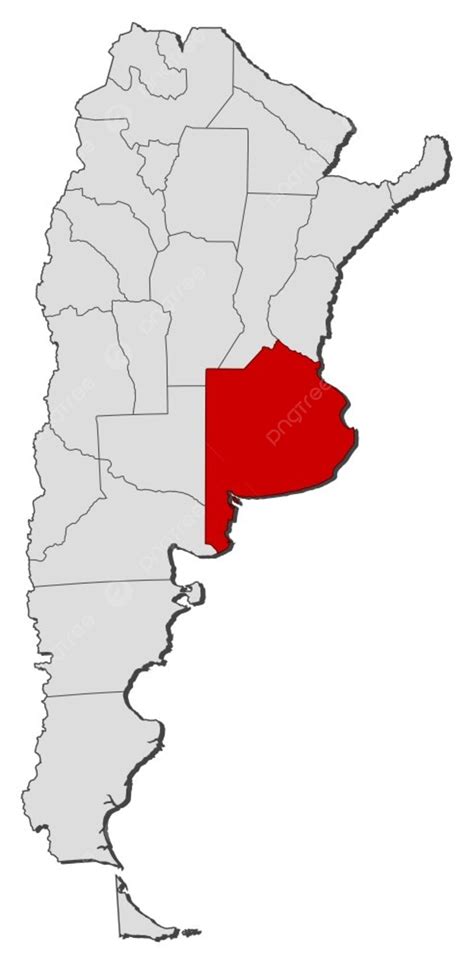 Mapa de Argentina con la ubicación de Buenos Aires
