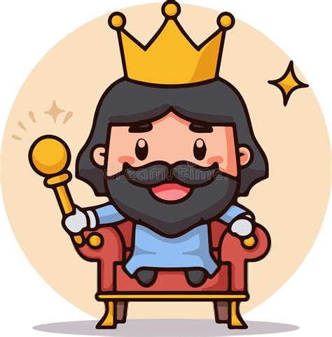 Ilustración de un rey con expresión seria y armadura
