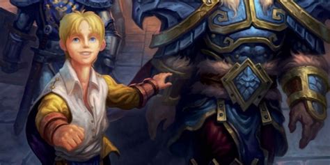 Anduin Wrynn y Varian Wrynn discutiendo en la Fortaleza de Ventormenta