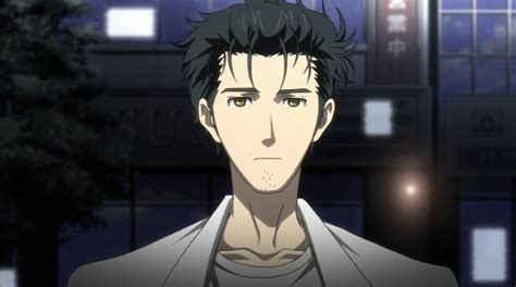 Ilustración de Rintaro Okabe y su laboratorio