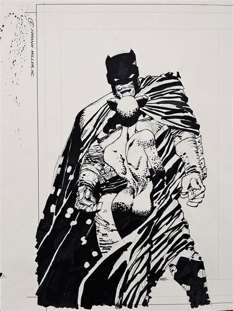Frank Miller dibujando a Batman