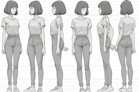 Boceto de personaje en diferentes poses