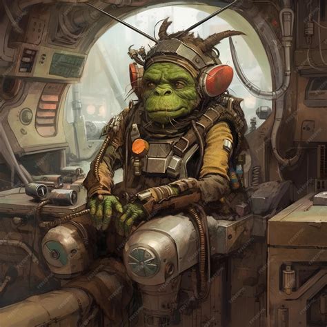 Diseño de personaje de ciencia ficción simplificado