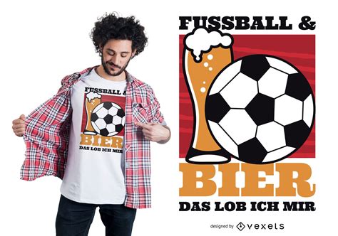 Diseño de camiseta cómica de fútbol y cerveza