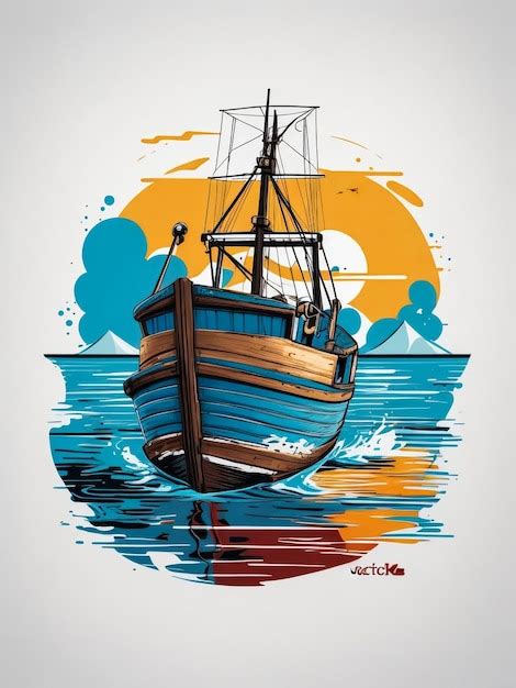 Ilustración de un barco corsario navegando en alta mar