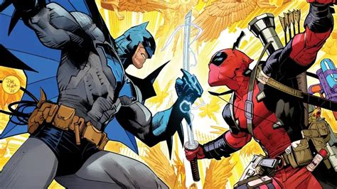 Ilustración de Deadpool y Batman en un posible enfrentamiento.