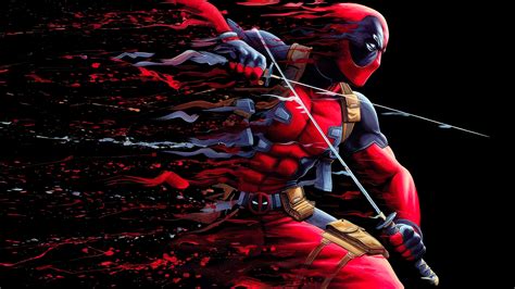 Ilustración de Deadpool con varias parejas