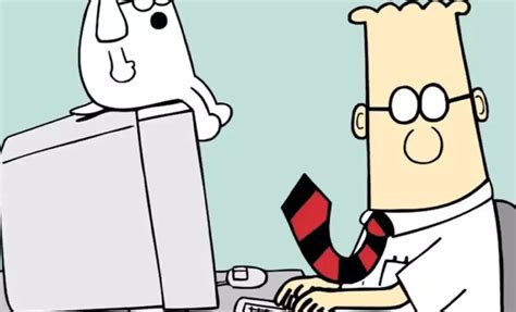 Personajes de Dilbert en una oficina