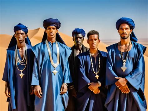 Jóvenes tuaregs en el desierto