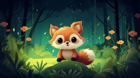 Ilustración de Hélène observando un zorro en el bosque