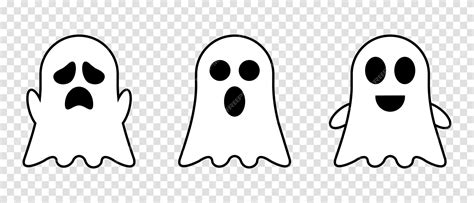 Caricatura de unos fantasmas amigables y curiosos.