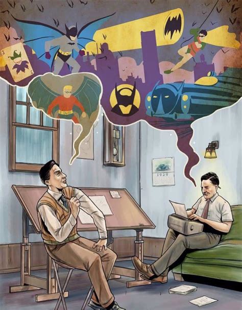 Boceto original de Batman por Bob Kane y Bill Finger