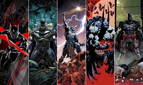 Ilustración de diversas versiones de Batman