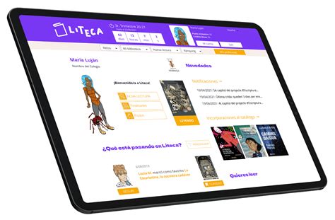 Interfaz de una plataforma de lectura de cómics online