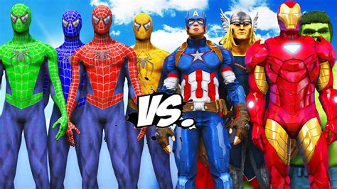Montaje de varios personajes de Marvel: Spider-Man, Iron Man, Capitán América, Hulk, Wolverine