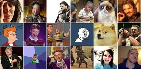 Montaje de memes virales de actualidad