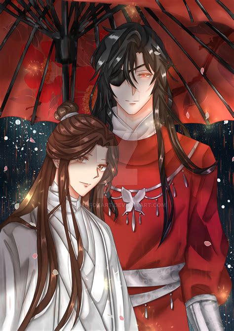 Ilustración de Xie Lian y Hua Cheng juntos