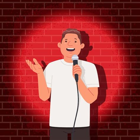 Ilustración de un comediante callejero