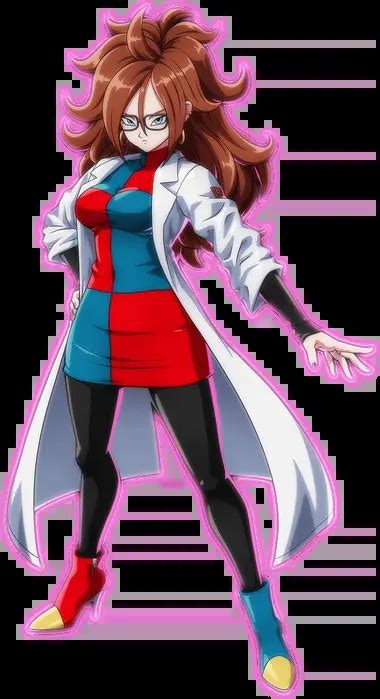 Comparativa visual de la Androide 21 en forma humana y forma Majin