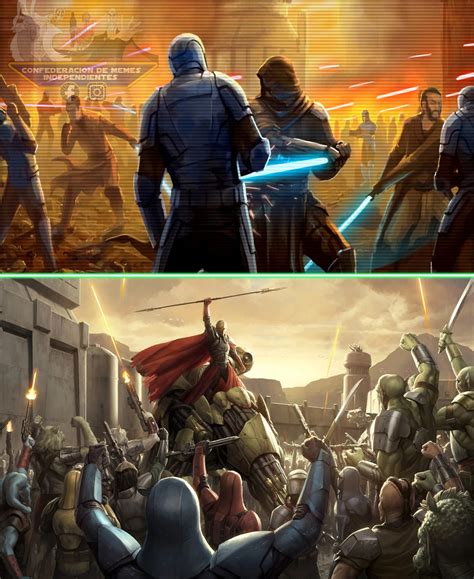 Batalla entre Jedi y Mandalorianos