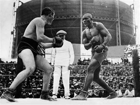 Cartel de boxeo antiguo con Jack Johnson