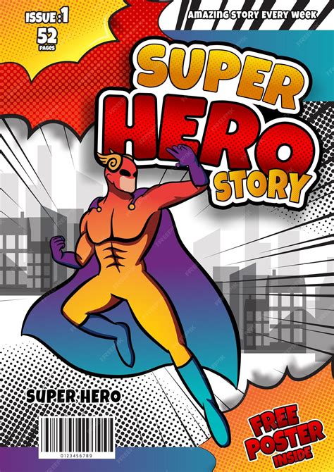 Portada de cómic de superhéroes clásico
