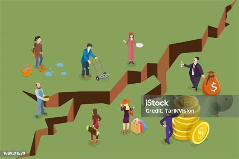 Ilustración que representa la desigualdad social a lo largo de la historia.