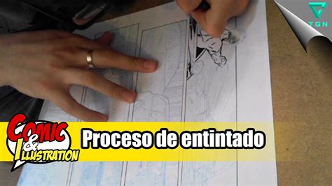 Proceso de entintado de cómic