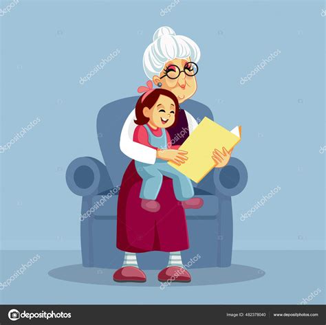 Ilustración de abuela y nieta leyendo un cómic juntas